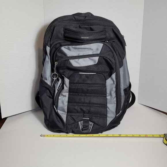 Samsonite UBX Commuter Business Laptop Backpack Black Gray 18" - Picture 14 of 14